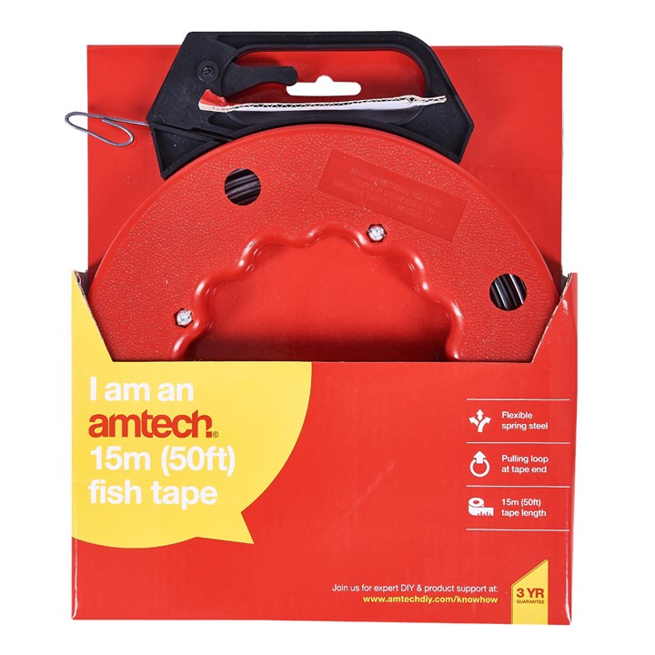 Amtech 15m (50ft) Fish tape S4190