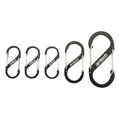 Amtech 5 piece dual buckle carabiner set S4322