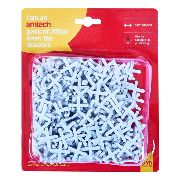 Amtech 300 Piece 4mm tile spacer set S4455