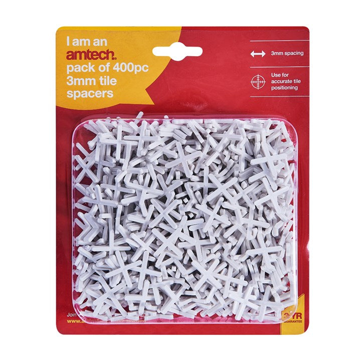 Amtech 400 Piece 3mm tile spacer set S4460