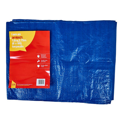 Amtech 275cm (9ft) x 180cm (6ft) Tarpaulin - blue S4750
