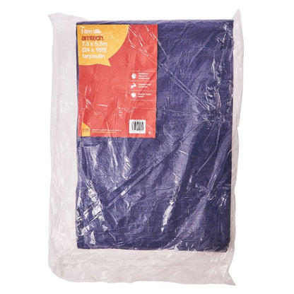 Amtech 730mm (24ft) x 550cm (18ft) Tarpaulin - blue S4900