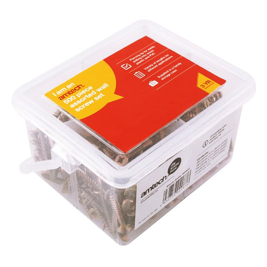Amtech 500 assorted wood screw set S5037