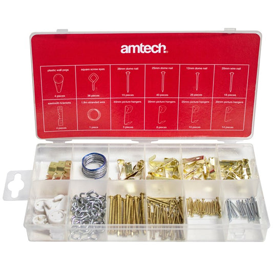 Amtech 180 Piece picture hanging kit S5162