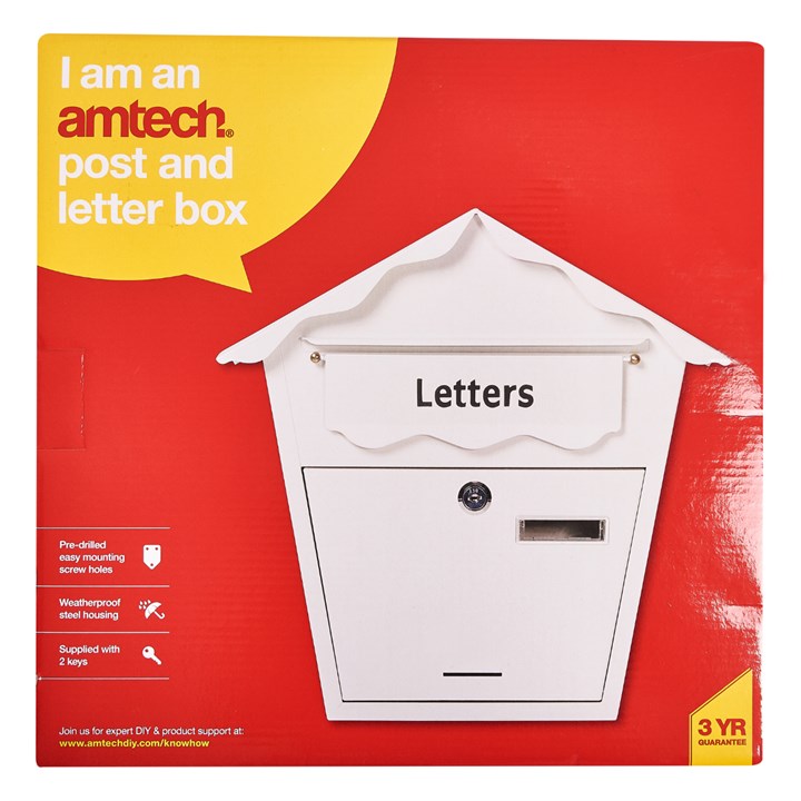 Amtech Post box - white S5551