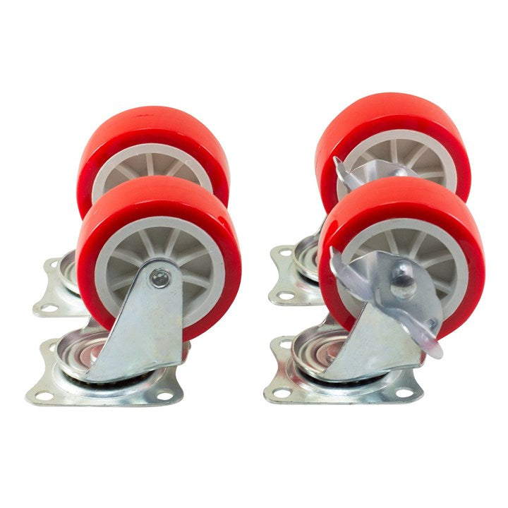 Amtech 4 Piece swivel castor set (200kg load) S5675