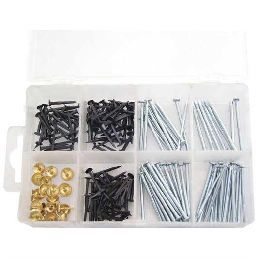 Amtech 500 Piece set of assorted nails, tacks and push pins S5800