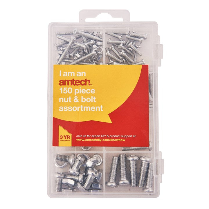 Amtech 150 Piece assorted nut and bolt set S5825