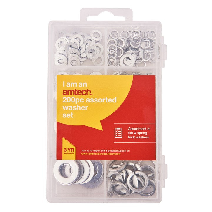 Amtech 200 Piece Assorted washer set S5850