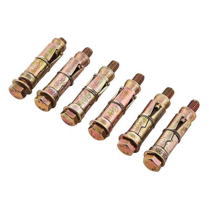 Amtech 6 Piece M8 x 60mm expansion bolts S5925