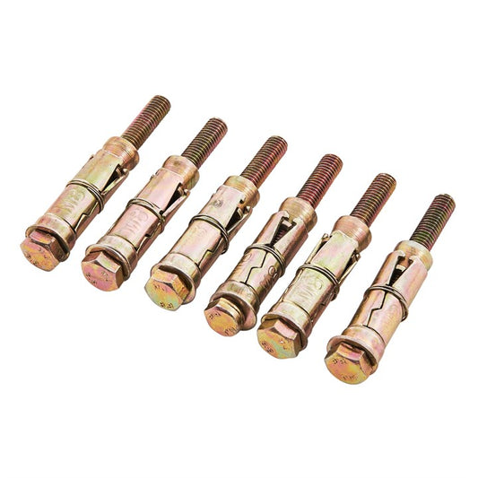 Amtech 6 Piece M8 x 75mm expansion bolts S5930
