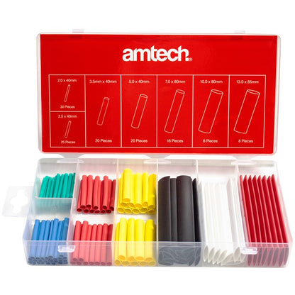 Amtech 127 Piece heat shrink assortment - mixed colours S6203