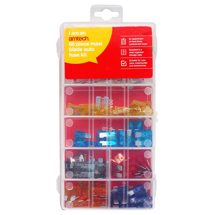 Amtech 96 Piece maxi blade auto fuse kit S6209