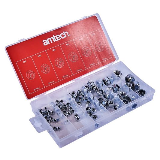 Amtech 100 Piece assorted locking nut set S6220