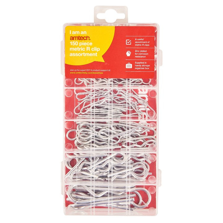 Amtech 150 Piece assorted metric R clips S6225