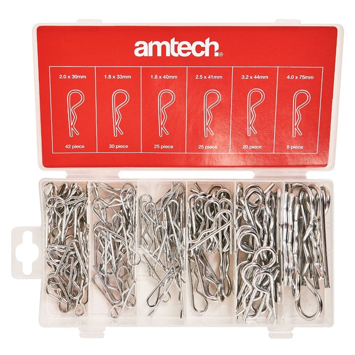 Amtech 150 Piece assorted metric R clips S6225
