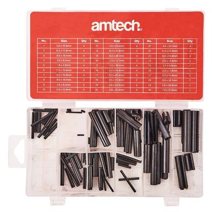 Amtech 120 Piece assorted roll pin set S6270