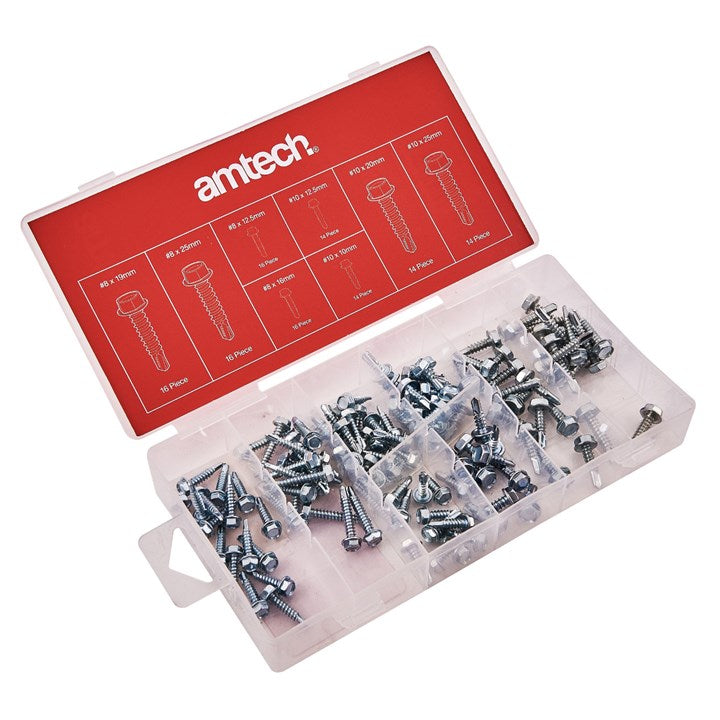 Amtech 120 Piece self-drilling screw set S6295