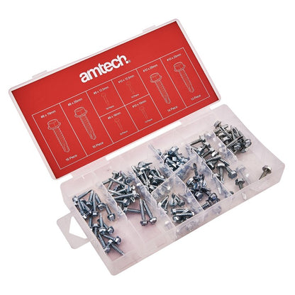 Amtech 120 Piece self-drilling screw set S6295