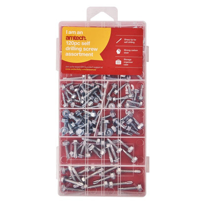 Amtech 120 Piece self-drilling screw set S6295