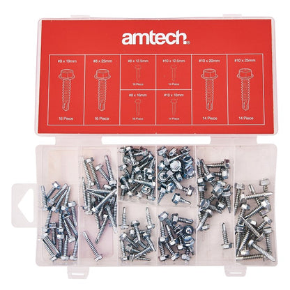 Amtech 120 Piece self-drilling screw set S6295