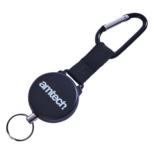 Amtech Recoil keyring with carabiner S6365