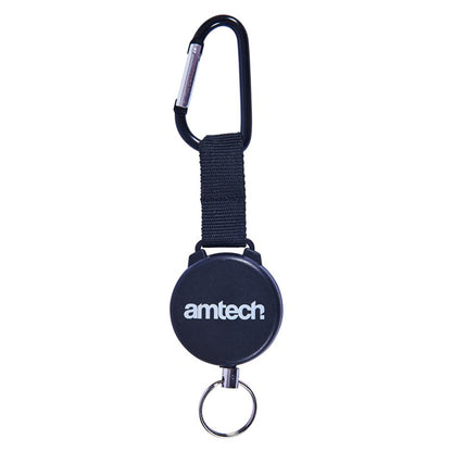 Amtech Recoil keyring with carabiner S6365
