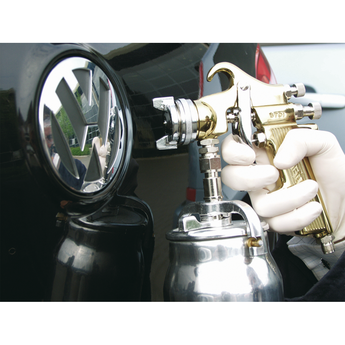 Sealey Workshop Gold Series Suction Feed Spray Gun 1.8mm Set-Up S701