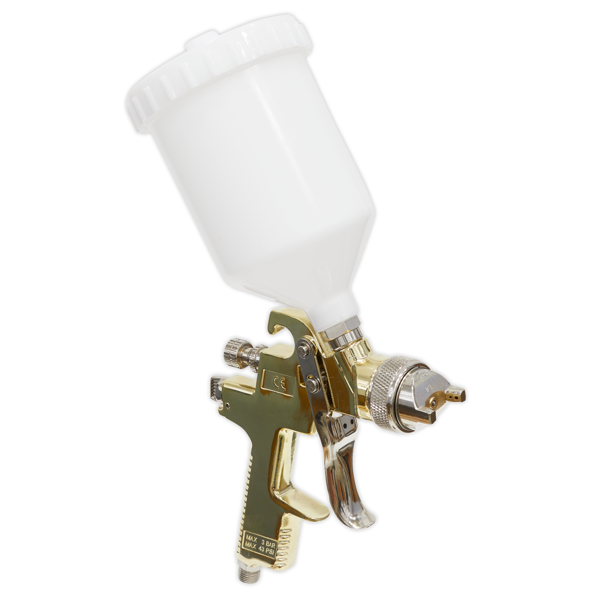 Sealey Gold Series Gravity Feed Spray Gun 1.4mm Set-Up S701G