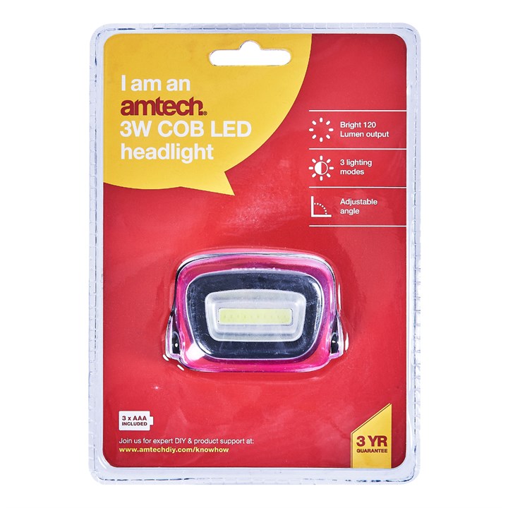 Amtech 3W LED headlight S8090
