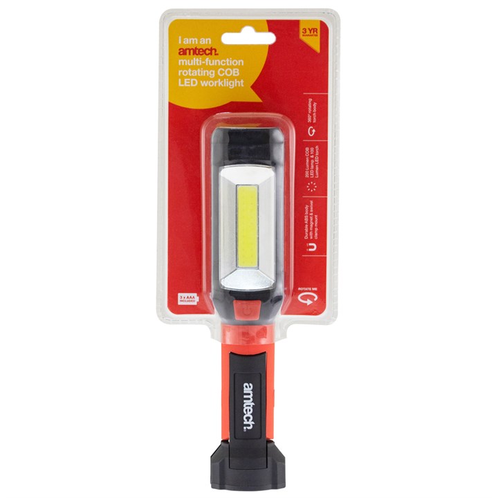 Amtech Multi-function rotating COB LED worklight S8182