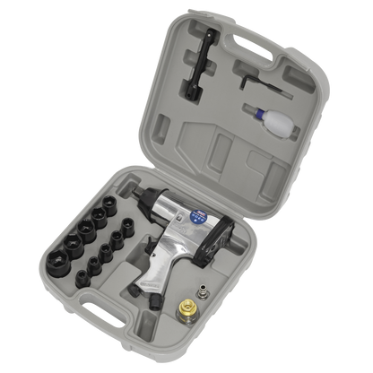 Sealey 1/2"Sq Drive Air Impact Wrench Kit with Sockets SA2/TS