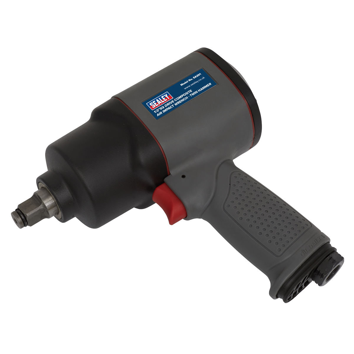 Sealey 1/2"Sq Drive Composite Air Impact Wrench - Twin Hammer SA201