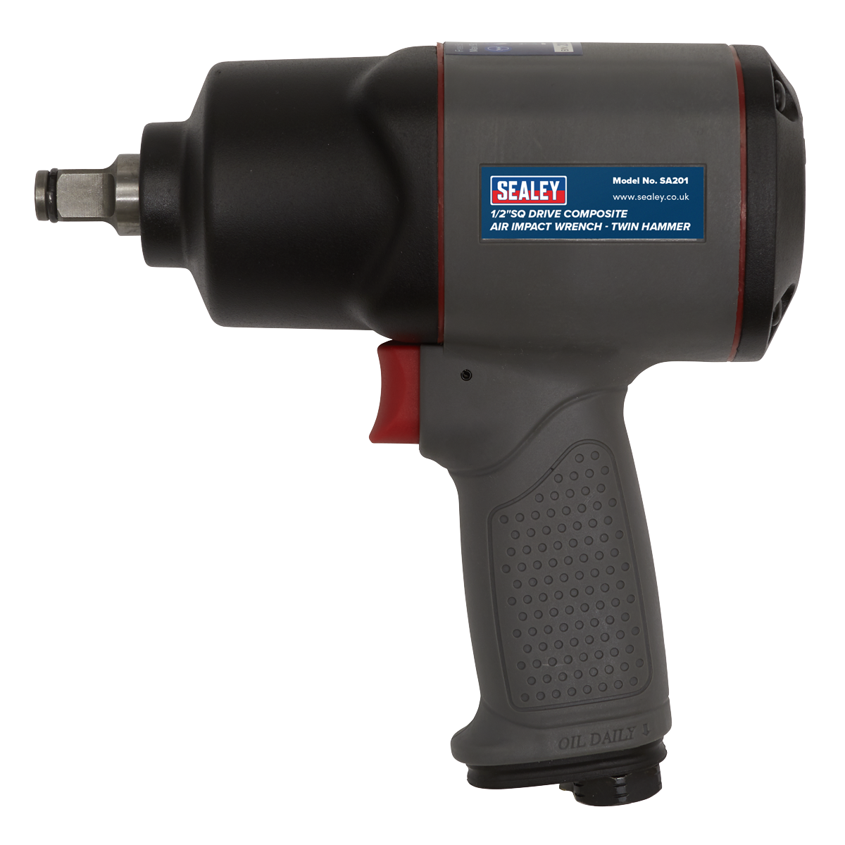 Sealey 1/2"Sq Drive Composite Air Impact Wrench - Twin Hammer SA201