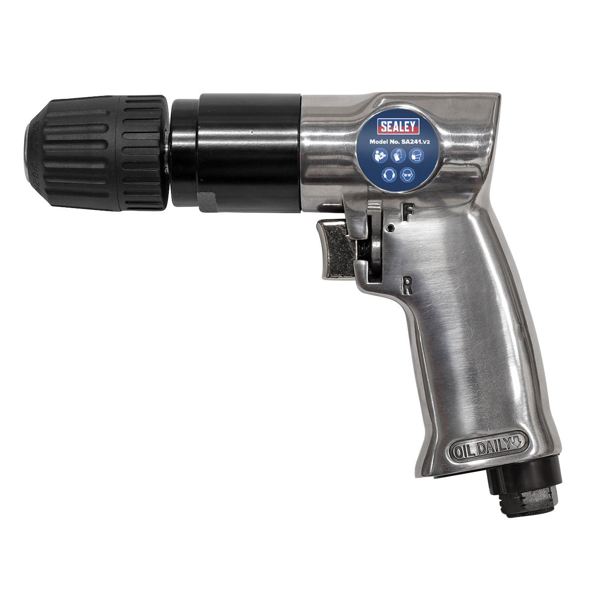 Sealey Ø10mm Reversible Air Drill with Keyless Chuck SA241