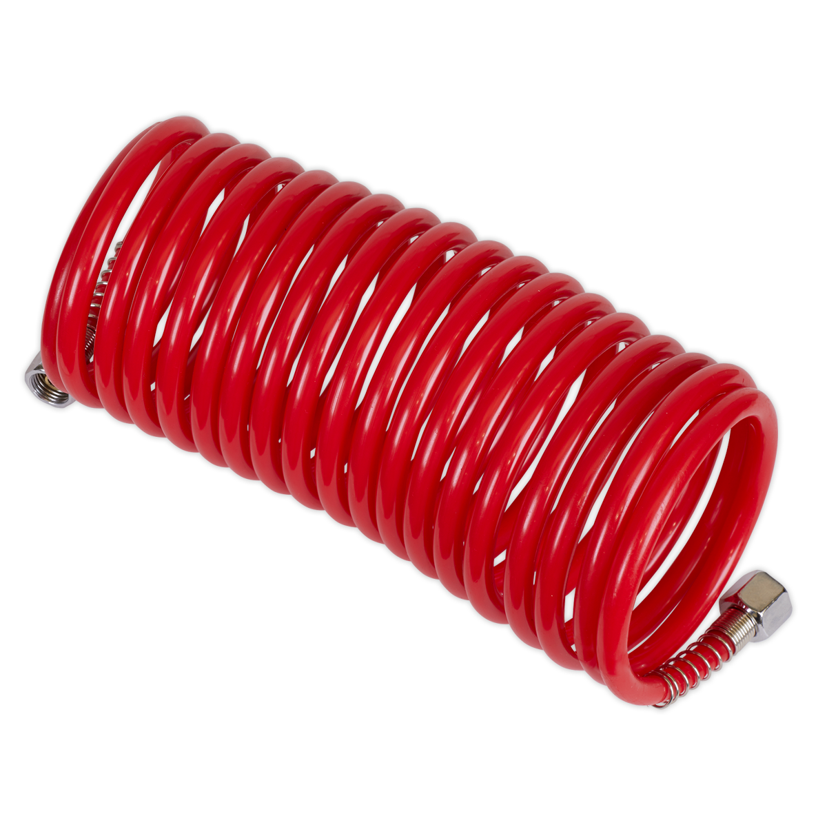 Sealey 5m x Ø5mm PE Coiled Air Hose with 1/4"BSP Unions SA335