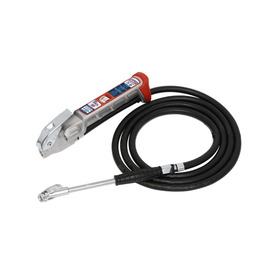 Sealey Tyre Inflator with 2.5m Hose & Twin Clip-On Connector SA37/95