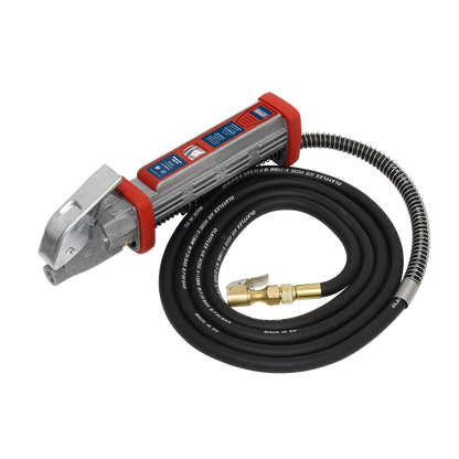 Sealey Tyre Inflator with 2.7m Hose & Clip-On Connector SA372