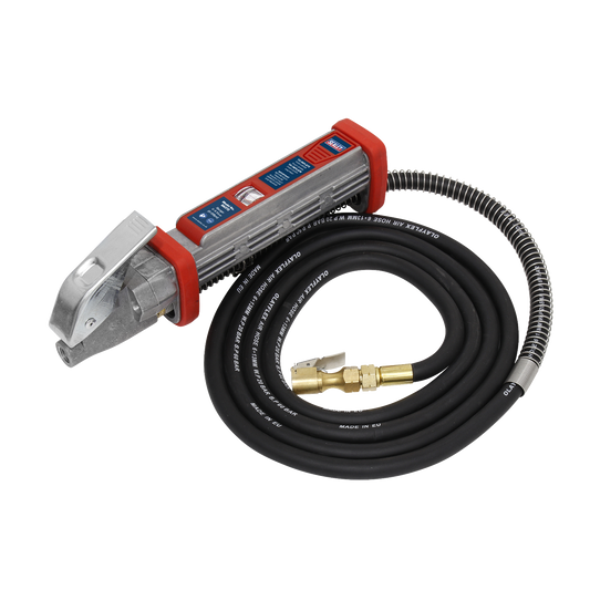Sealey Tyre Inflator with 2.7m Hose & Clip-On Connector SA372
