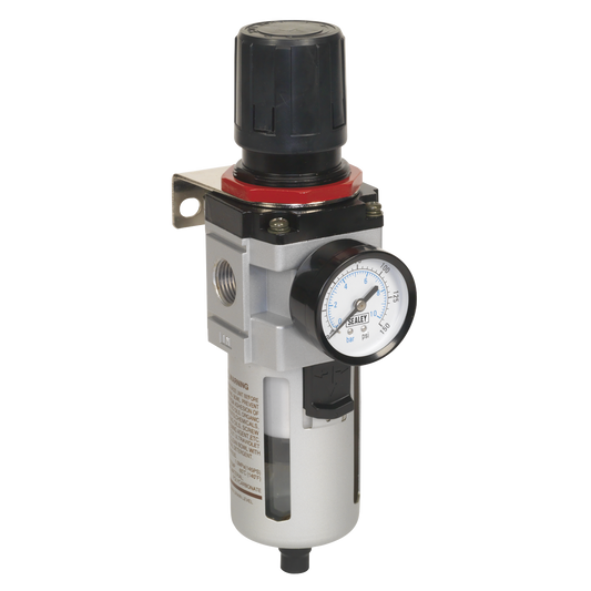Sealey High Flow Air Filter/Regulator with Gauge SA4001FR