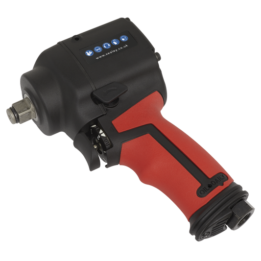 Sealey 1/2"Sq Drive Stubby Air Impact Wrench - Twin Hammer SA6002S