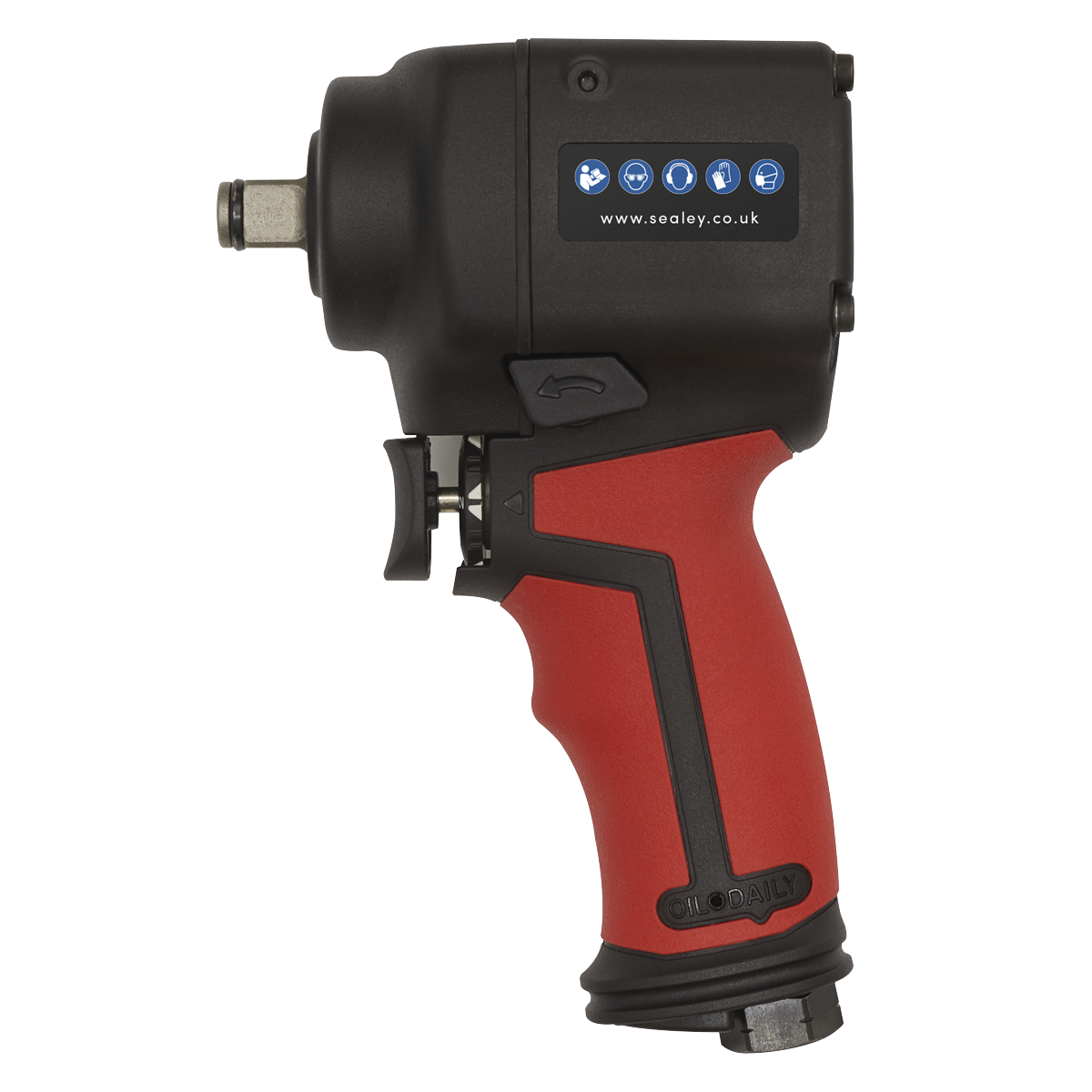 Sealey 1/2"Sq Drive Stubby Air Impact Wrench - Twin Hammer SA6002S