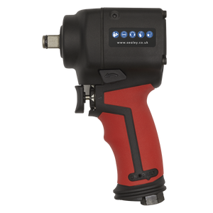 Sealey 1/2"Sq Drive Stubby Air Impact Wrench - Twin Hammer SA6002S