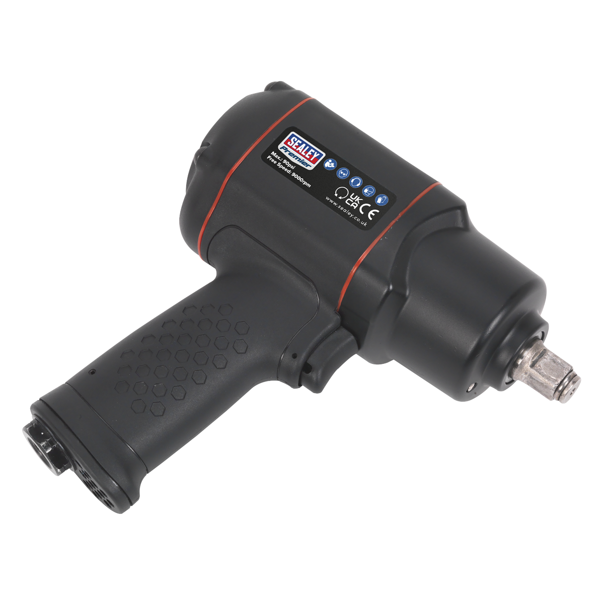 Sealey 1/2"Sq Drive Composite Air Impact Wrench - Twin Hammer SA6007