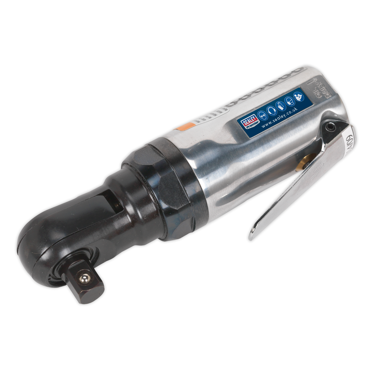 Sealey 3/8"Sq Drive Super Stubby Air Ratchet Wrench SA633