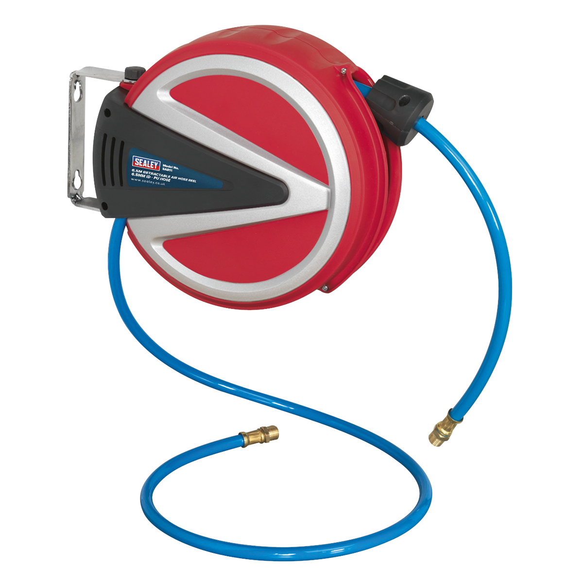 Sealey 6.5m Retractable Air Hose Reel Ø6.5mm ID - PU Hose SA811