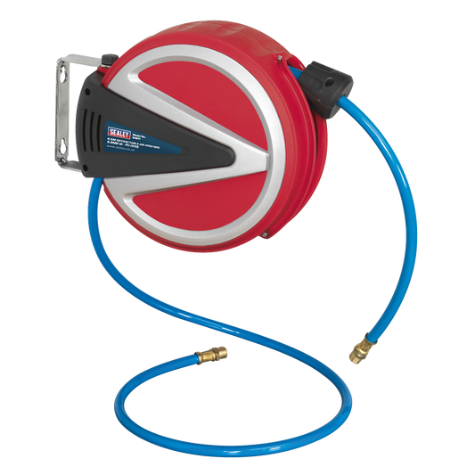 Sealey 6.5m Retractable Air Hose Reel Ø6.5mm ID - PU Hose SA811