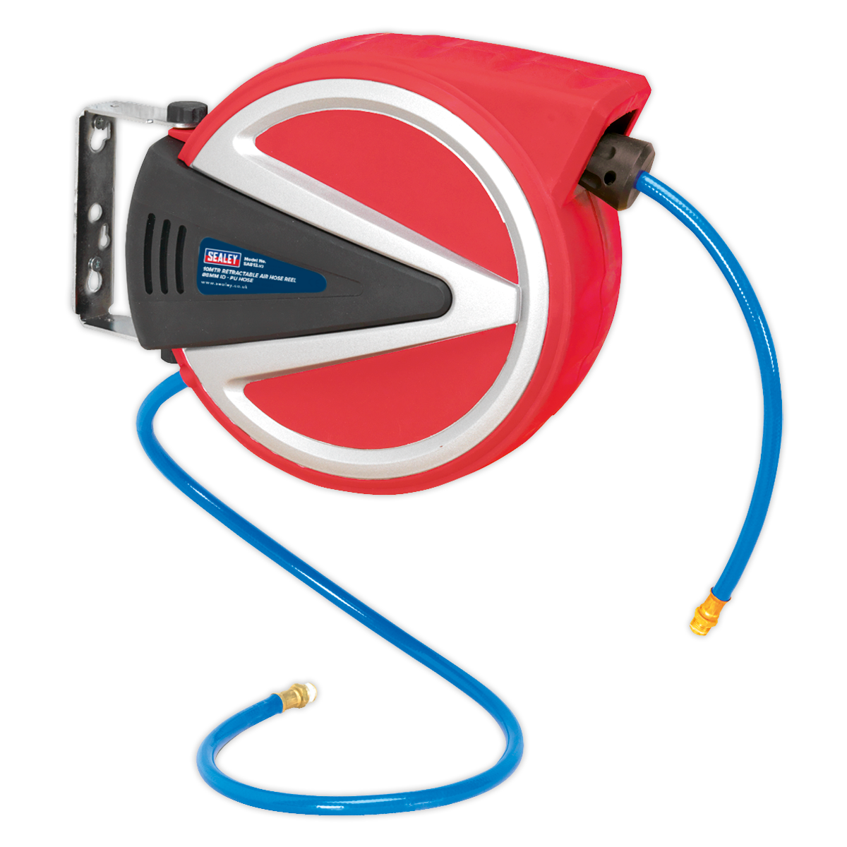 Sealey 10m Retractable Air Hose Reel Ø8mm ID - PU Hose SA813