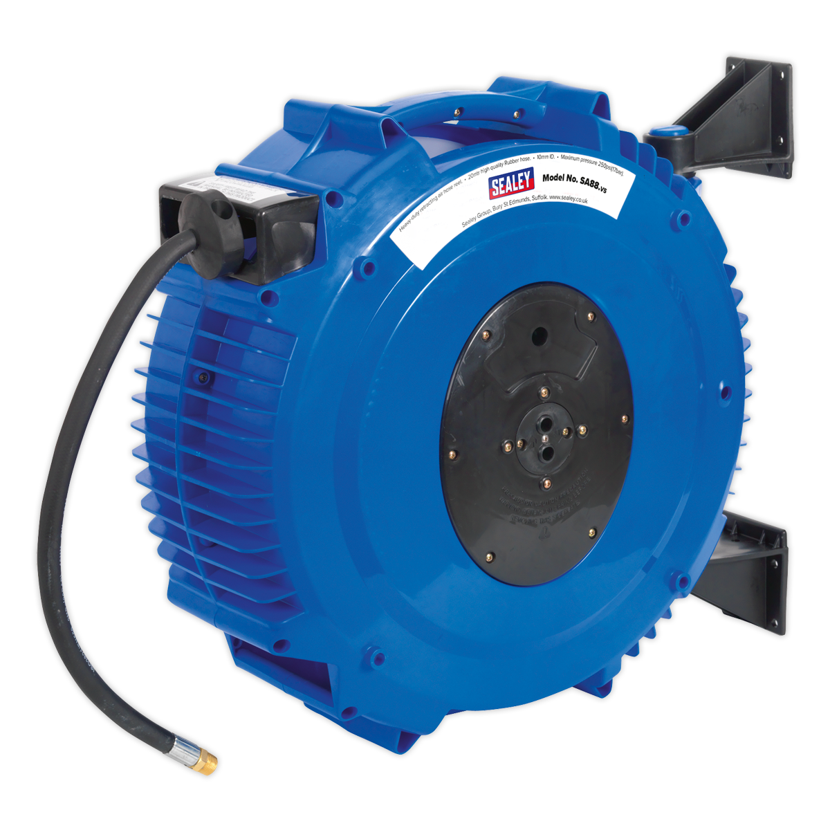 Sealey 20m Retractable Air Hose Reel Ø10mm ID Rubber Hose SA88
