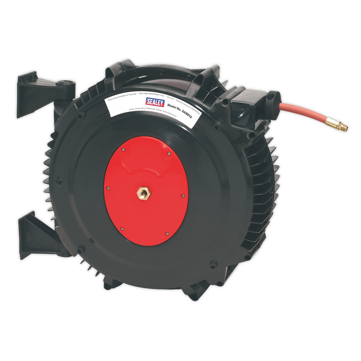 Sealey 15m Retractable Air Hose Reel Ø13mm ID Rubber Hose SA8812